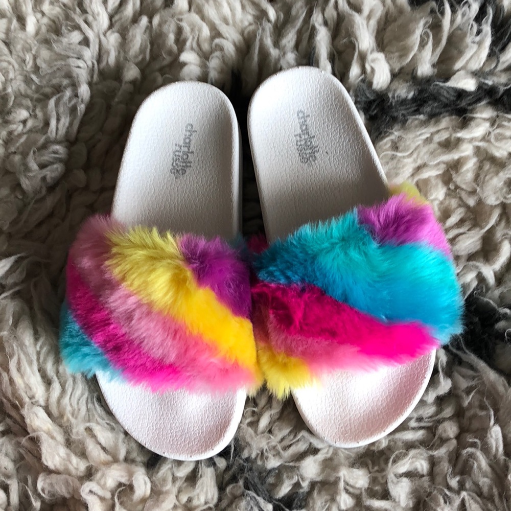 Rainbow softey slip on